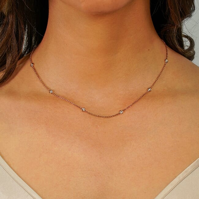 moissanite by the yard necklace