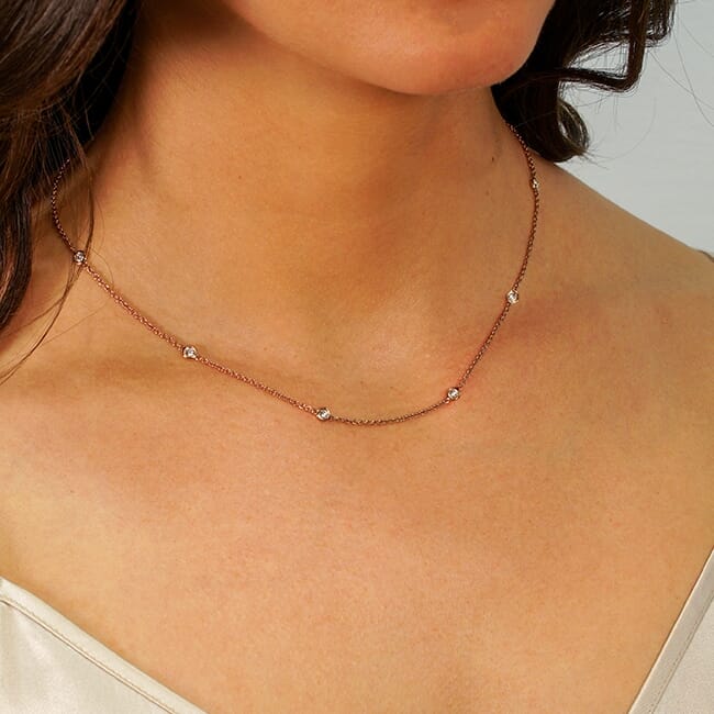 moissanite by the yard necklace