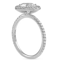 1.2 carat Oval Diamond 'East-West' Halo Design white gold