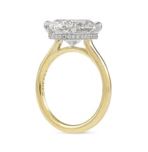 4 carat Oval Lab Grown Diamond Solitaire Engagement Ring top