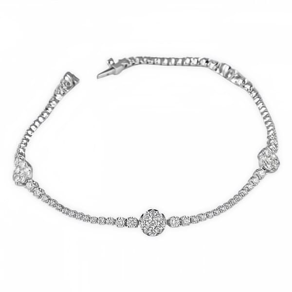 Two Row Adjustable Diamond Tennis Bracelet 2ctw at Diamon