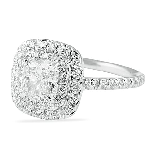Details about  / 8ct Pink Cushion 925 Sterling Silver Ring Solid Two Tone Halo Style CZ Magnifiq