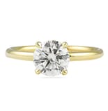 1.50 ct Round Diamond Yellow Gold Solitaire Engagement Ring