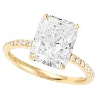 3.00 Carat Radiant Cut Rose Gold Signature Wrap Engagement Ring