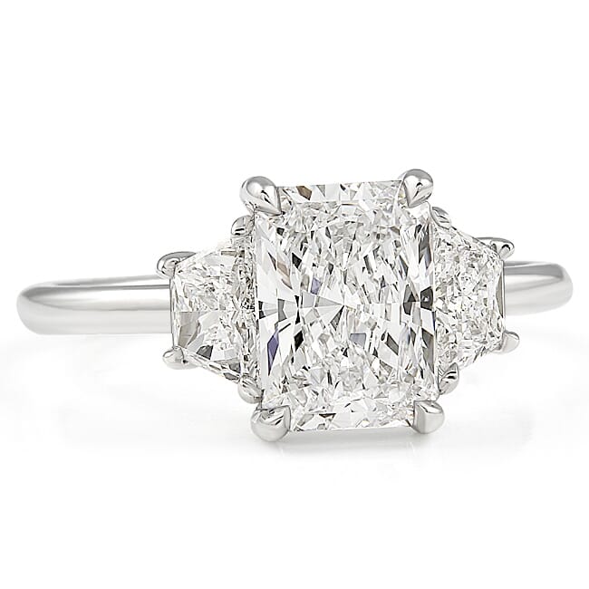 Ring 1.68 Jewelry Three-Stone Cut Engagement B Lauren | Diamond carat Radiant Lab-Grown