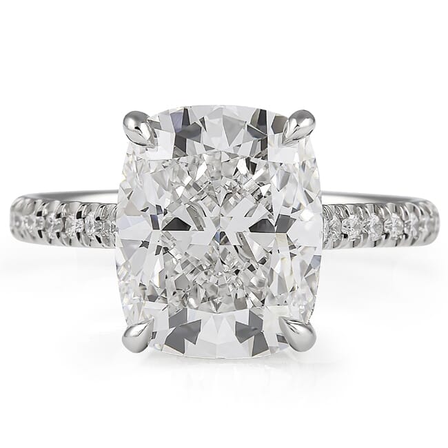 4.58 Carat Cushion Cut Lab Diamond Engagement Ring
