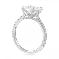 radiant cut diamond 2 carat ring in platinum