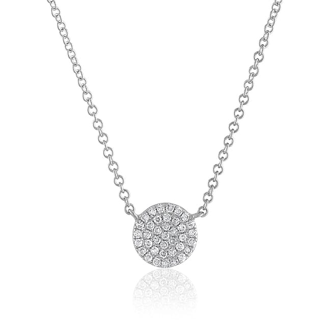 Pave Diamond Disc Necklace | Lauren B Jewelry