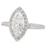 1.20 ct Marquise Diamond Classic Halo Engagement Ring