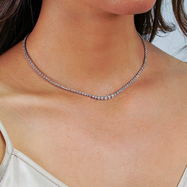 tennis necklace moissanite