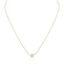 Pave Star Pendant yellow gold
