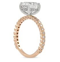 Oval Moissanite Bezel Band Engagement Ring