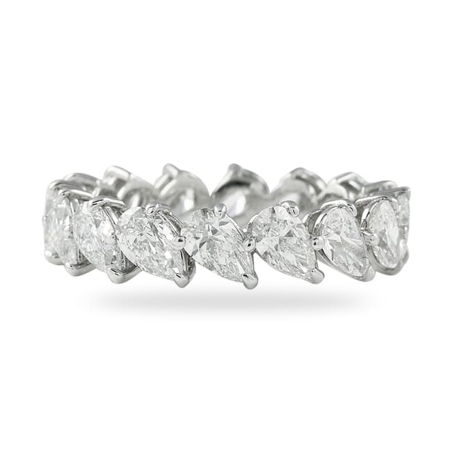 pear shaped diamond eternity band