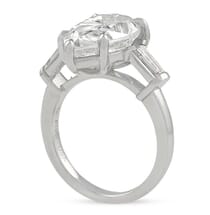 Pear Shape Moissanite Three-Stone Engagement Ring