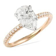 TWO-TONE PEAR SHAPE ENGAGEMENT RING