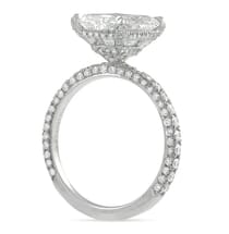 3.50 carat Radiant Cut Diamond Double Signature Wrap Ring top