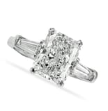 2.41 ct Radiant Cut Diamond Three-Stone Engagement Ring
