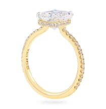 Radiant Cut Moissanite Yellow Gold Invisible Gallery™ Ring
