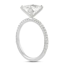 Radiant Cut Moissanite Classic Pave Ring