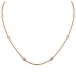 .55 CT TW DIAMOND BY YARD ROSE GOLD NECKLACE