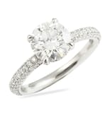 1.74 ct Round Diamond Platinum Three-Row Engagement Ring
