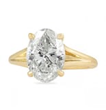 3.00 ct Oval Diamond Yellow Gold Split Band Solitaire Ring