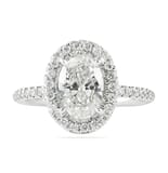 1.21 ct Oval Diamond Classic Halo Engagement Ring