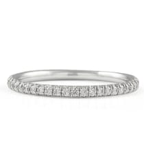 Delicate Pave Diamond Eternity Band flat lay