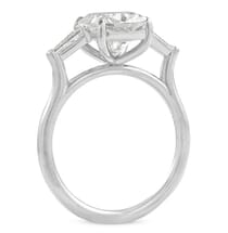 Cushion Moissanite Three-Stone Engagement Ring