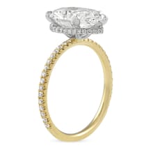 3.23 carat Pear Shape Diamond Signature Wrap Engagement Ring flatlay
